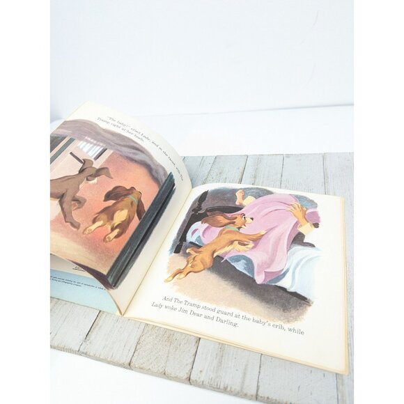 WALT DISNEY See Hear Read 33 1/3 rpm Lady And Tramp LLP-307 Book & Record 1965 - Picture 8 of 16